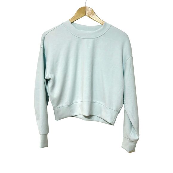 Lululemon Softstreme Perfectly Oversized Cropped Crew *Sheer Blue - Picture 2 of 9